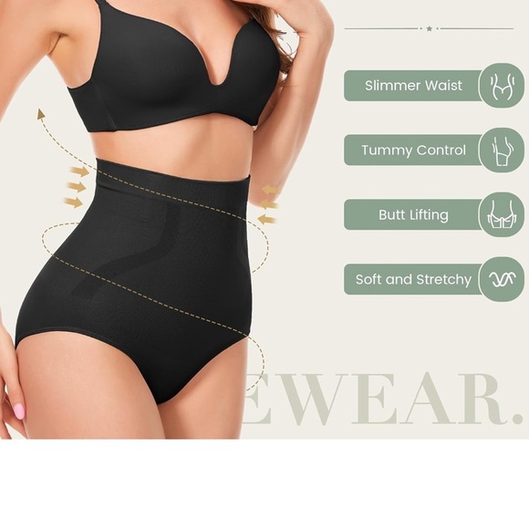 High-Waisted Black Body Shapewear - Picture 6 of 7